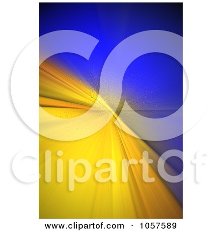 Royalty-Free CGI Clip Art Illustration of a Blur Background Of Yellow And Blue by chrisroll