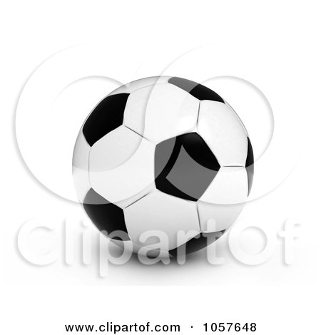 Royalty-Free CGI Clip Art Illustration of a 3d Soccer Ball by BNP Design Studio