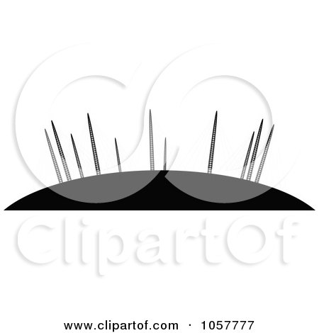 Royalty-Free Vector Clip Art Illustration of a Black Silhouetted Millennium Dome by cidepix