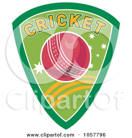 Royalty-Free Vector Clip Art Illustration of a Cricket Icon - 1 by patrimonio