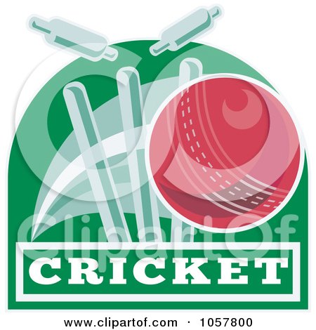 Royalty-Free Vector Clip Art Illustration of a Cricket Icon - 3 by patrimonio