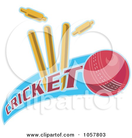 Royalty-Free Vector Clip Art Illustration of a Cricket Icon - 4 by patrimonio