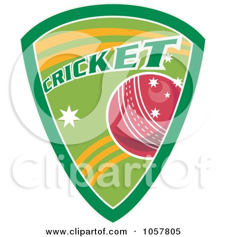 Royalty-Free Vector Clip Art Illustration of a Cricket Icon - 2 by patrimonio