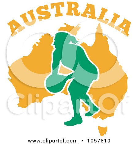 Royalty-Free Vector Clip Art Illustration of an Australia Netball Player by patrimonio