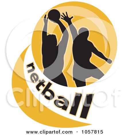 Royalty-Free Vector Clip Art Illustration of a Netball Player Icon - 1 by patrimonio