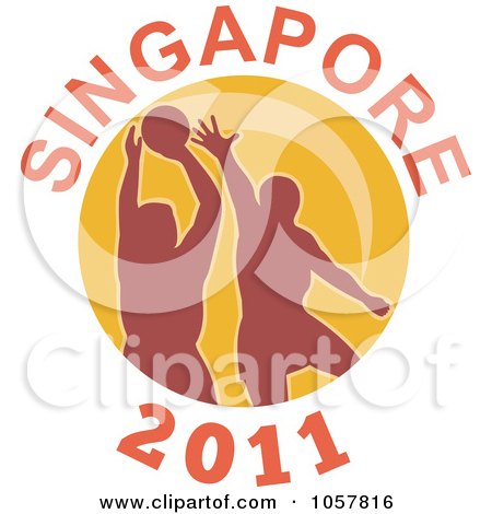 Royalty-Free Vector Clip Art Illustration of a Singapore Netball Icon - 1 by patrimonio