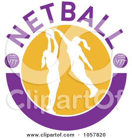 Royalty-Free Vector Clip Art Illustration of a Netball Player Icon - 6 by patrimonio
