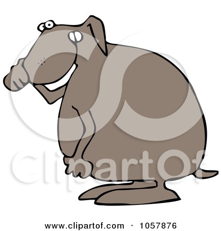 Royalty-Free Vector Clip Art Illustration of a Dog Covering His Nose by djart