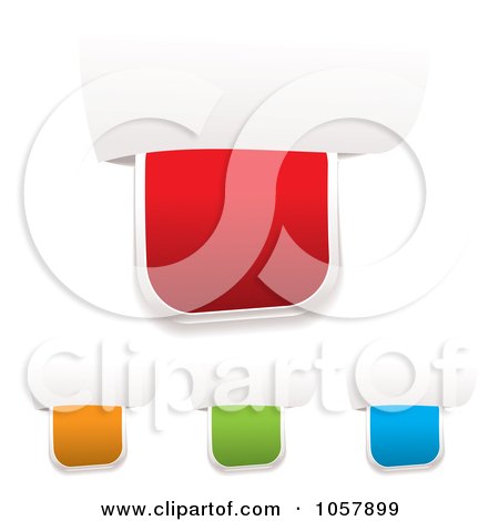 Royalty-Free Vector Clip Art Illustration of a Digital Collage Of 3d Paper Tabs by michaeltravers