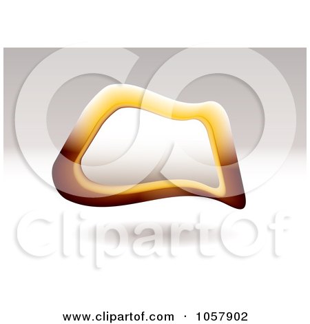 Royalty-Free Vector Clip Art Illustration of a 3d Orange Pebble Sign With Copyspace by michaeltravers