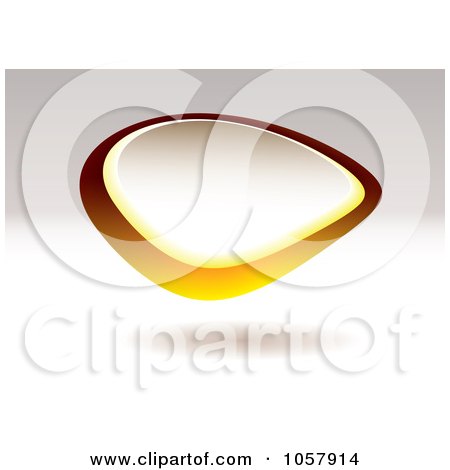 Royalty-Free Vector Clip Art Illustration of a 3d Yellow Pebble Sign With Copyspace by michaeltravers
