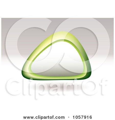 Royalty-Free Vector Clip Art Illustration of a Floating 3d Triangular Shaped Pebble With Copyspace by michaeltravers