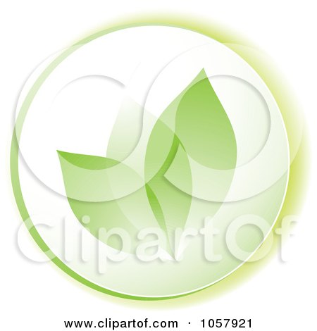 Royalty-Free Vector Clip Art Illustration of a Green Leaf Icon by michaeltravers