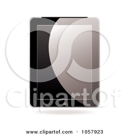 Royalty-Free Vector Clip Art Illustration of a Shiny Black Computer Tablet by michaeltravers