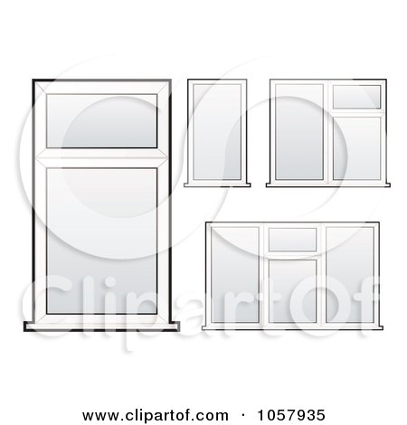 Royalty-Free Vector Clip Art Illustration of a Digital Collage Of Windows by michaeltravers