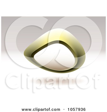 Royalty-Free Vector Clip Art Illustration of a 3d Green Pebble Sign With Copyspace by michaeltravers