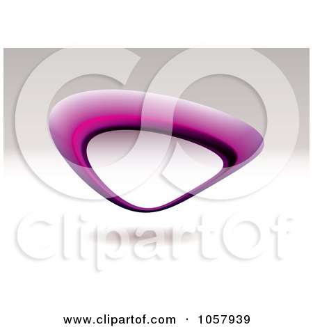 Royalty-Free Vector Clip Art Illustration of a 3d Pink Pebble Sign With Copyspace by michaeltravers