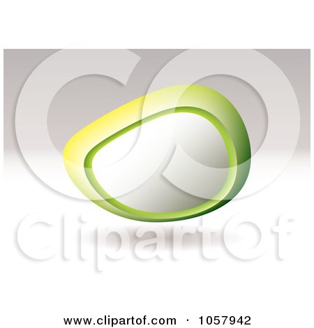 Royalty-Free Vector Clip Art Illustration of a Floating 3d Shaped Pebble With Copyspace by michaeltravers