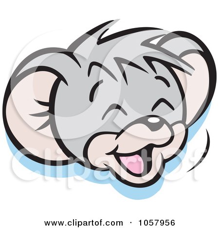 Royalty-Free Vector Clip Art Illustration of a Micah Mouse Laughing by Johnny Sajem