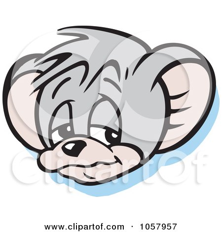Royalty-Free Vector Clip Art Illustration of a Sad Micah Mouse Pouting by Johnny Sajem