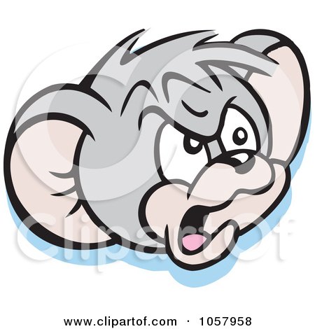 Royalty-Free Vector Clip Art Illustration of an Angry Micah Mouse by Johnny Sajem