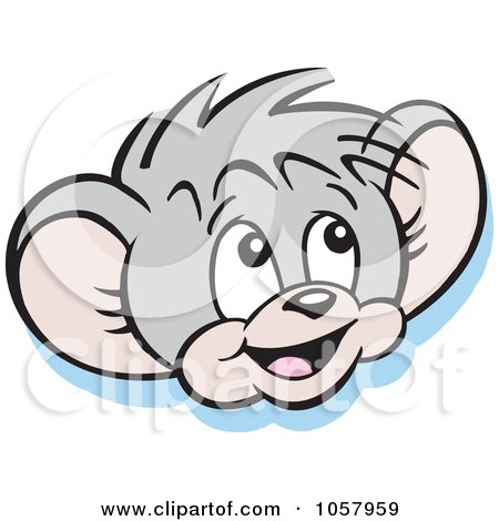 Royalty-Free Vector Clip Art Illustration of a Happy Micah Mouse Smiling by Johnny Sajem