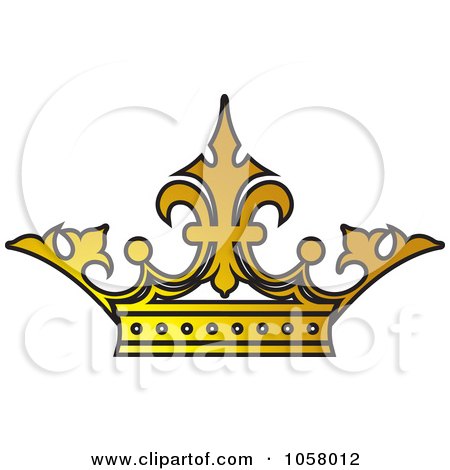 Royalty-Free Vector Clip Art Illustration of an Ornate Crown by Lal Perera