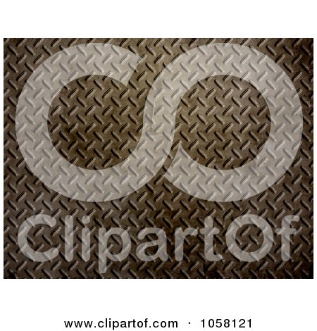 Royalty-Free CGI Clip Art Illustration of a Grungy Riveted Metal Background by KJ Pargeter