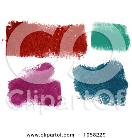 Royalty-Free Vector Clip Art Illustration of a Digital Collage Of Textured Paint Marks - 1 by elaineitalia