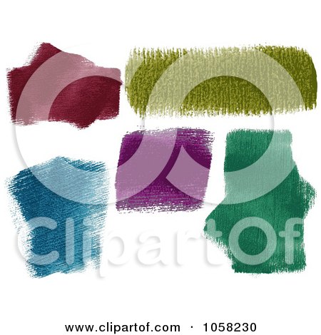 Royalty-Free Vector Clip Art Illustration of a Digital Collage Of Textured Paint Marks - 2 by elaineitalia