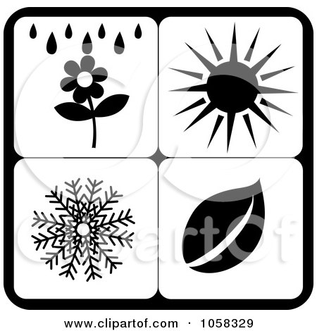 Royalty-Free Vector Clip Art Illustration of a Digital Collage Of Seasonal Icons - 6 by Pams Clipart