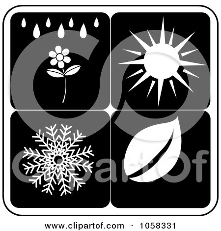 Royalty-Free Vector Clip Art Illustration of a Digital Collage Of Seasonal Icons - 3 by Pams Clipart