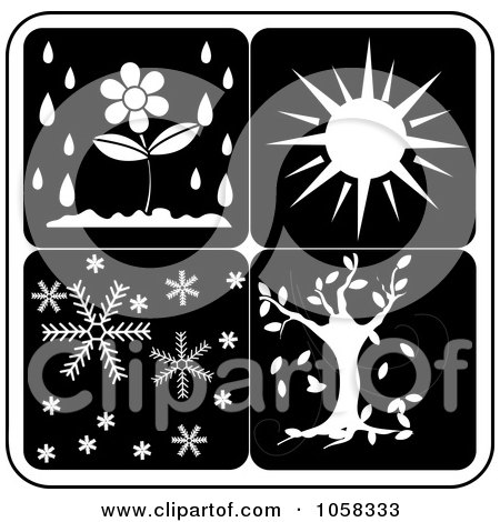 Royalty-Free Vector Clip Art Illustration of a Digital Collage Of Seasonal Icons - 2 by Pams Clipart