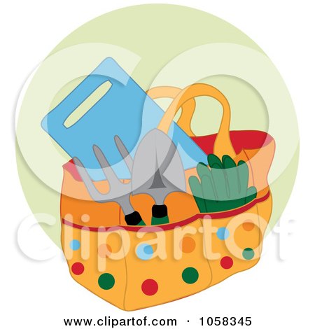 Royalty-Free Vector Clip Art Illustration of a Garden Tote Bag With ...