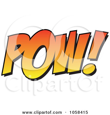 Royalty-Free Vector Clip Art Illustration of a Cartoon POW by toonaday