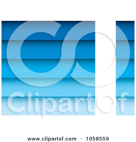 Royalty-Free Vector Clip Art Illustration of a Gradient Blue Plank Background With Vertical Copyspace by michaeltravers
