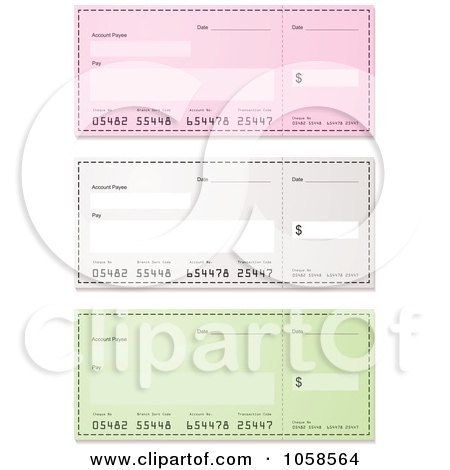 Royalty-Free Vector Clip Art Illustration of a Digital Collage Of Bank Checks - 1 by michaeltravers