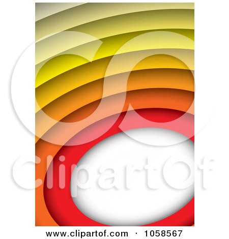 Royalty-Free Vector Clip Art Illustration of a Colorful Background Of Rings With Copyspace by michaeltravers