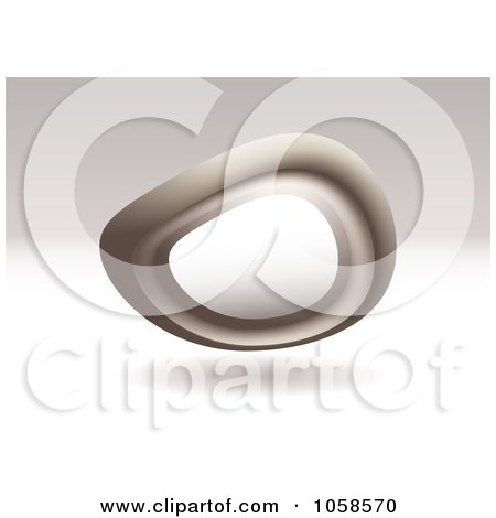 Royalty-Free Vector Clip Art Illustration of a Floating 3d Gray Stone With Copyspace by michaeltravers