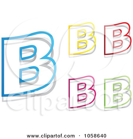 Royalty-Free Vector Clip Art Illustration of a Digital Collage Of Colorful Letter Bs by Andrei Marincas