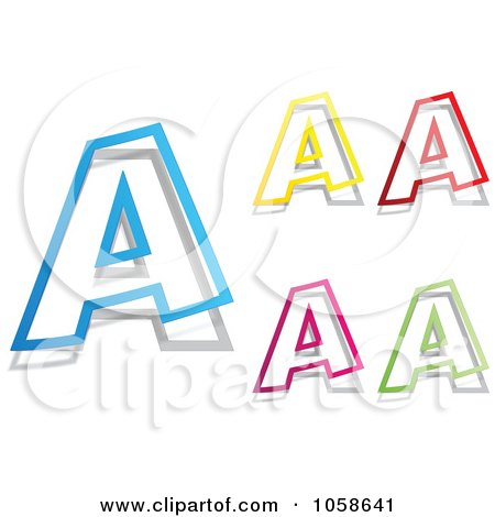 Royalty-Free Vector Clip Art Illustration of a Digital Collage Of Colorful Letter As by Andrei Marincas