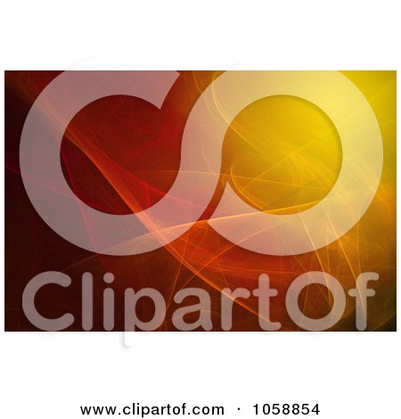Royalty-Free CGI Clip Art Illustration of an Abstract Orange And Yellow Fractal Background by chrisroll