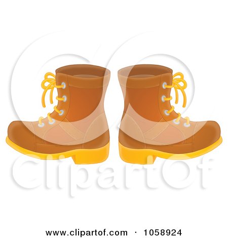 Royalty-Free Clip Art Illustration of a Pair Of Leather Boots by Alex Bannykh