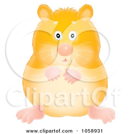 Royalty-Free Clip Art Illustration of a Chubby Hamster by Alex Bannykh