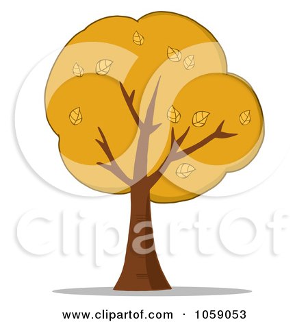 Royalty-Free Vector Clip Art Illustration of an Autumn Tree Logo by Hit Toon