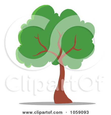Royalty-Free Vector Clip Art Illustration of a Tree Logo - 2 by Hit Toon