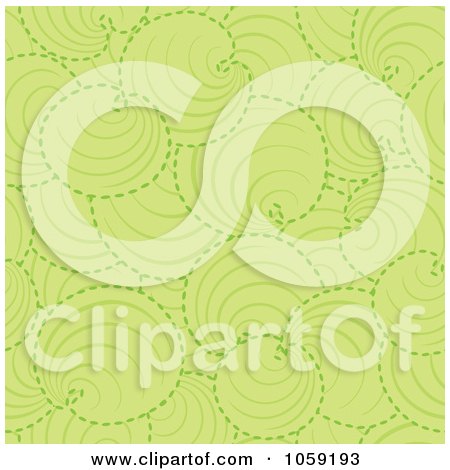Royalty-Free Vector Clip Art Illustration of a Green Leaf Background Pattern by Cherie Reve