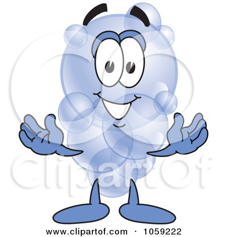 Royalty-Free Vector Clip Art Illustration of a Bubble Character by Mascot Junction