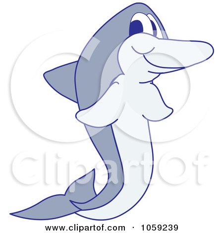 Royalty-Free Vector Clip Art Illustration of a Happy Dolphin by Mascot Junction