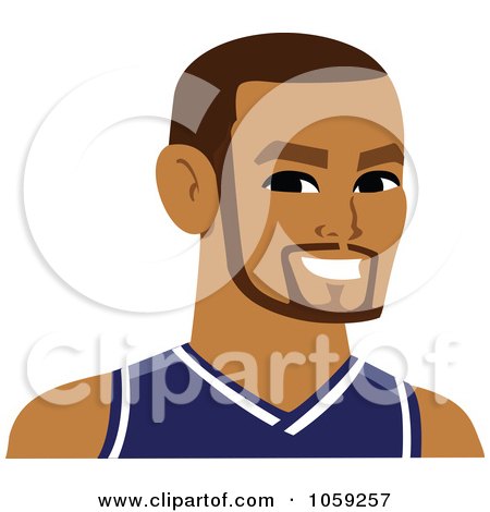 Royalty-Free Vector Clip Art Illustration of a Male Avatar Wearing A Jersey - 4 by Monica
